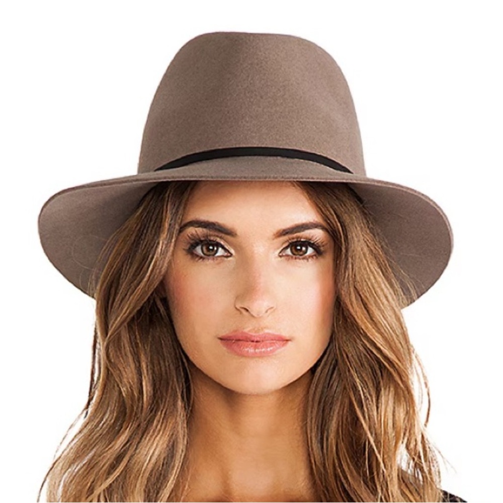 Janessa Leone | Taupe Wool Hat | Medium